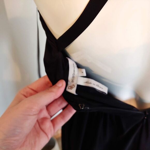 Womens 6 BCBG dress formal halter black maxi - Picture 5 of 6